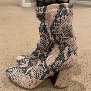 Steve Madden Snake Skin Booties